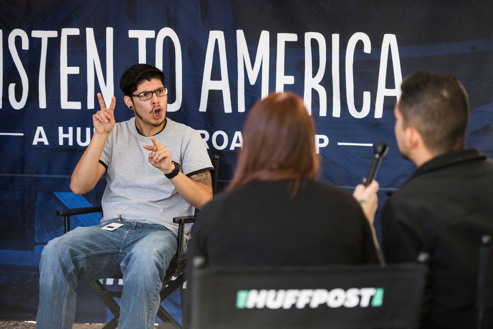 Mark Lucero signing in interview with Huffington Post