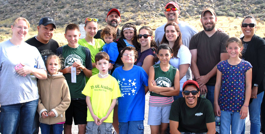 The cross country team and their family.